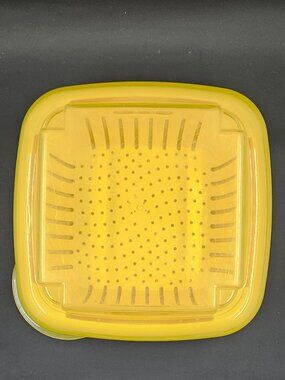 Hutzler Berry Box Wash-Serve-Store Set Yellow  GUC
